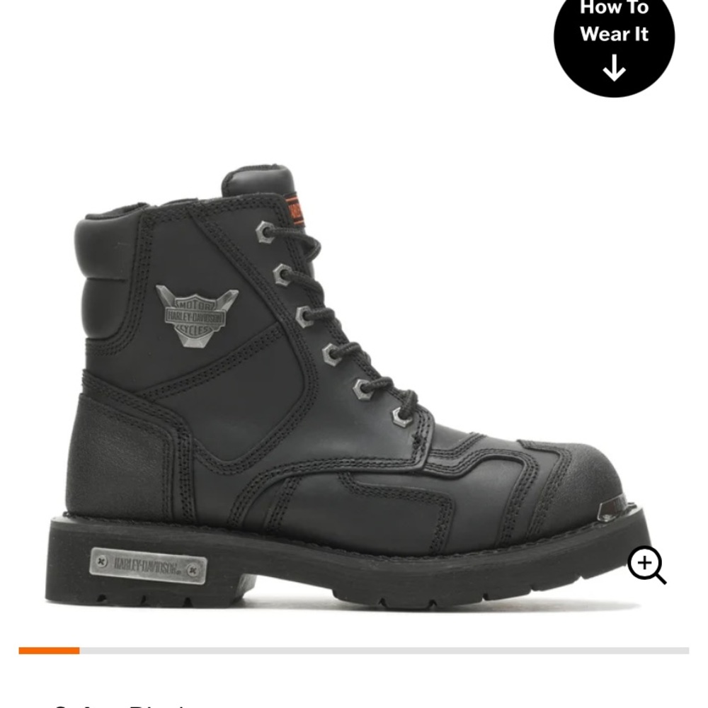 Harley-Davidson Stealth Black Leather Riding Boots